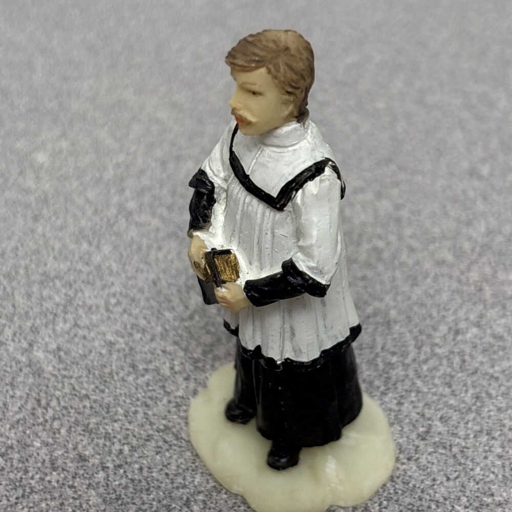 Holiday Time Santas Workbench Christmas Village Priest Pastor Vicar Minister - Picture 6 of 6